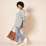 Amazon Essentials Women's Lightweight Open-Front Cardigan Sweater (Available in Plus Size), Light Grey Heather, X-Large