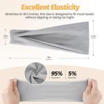 Headbands for Women - 6 Pack Wide Elastic Hair Bands | Stretchy Sweatbands Hair Bands | Soft Sports Thin Head Bands | Non-Slip Accessories Bands for Fashion, Washing Face, Workouts, Yoga, Daily Use