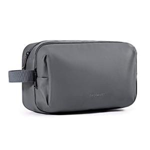 BAGSMART Toiletry Bag for Men, Travel Toiletry Organizer Dopp Kit Water-resistant Shaving Bag for Toiletries Accessories, Door Room Essentials,Grey-basic