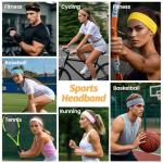 Headbands for Women - 6 Pack Wide Elastic Hair Bands | Stretchy Sweatbands Hair Bands | Soft Sports Thin Head Bands | Non-Slip Accessories Bands for Fashion, Washing Face, Workouts, Yoga, Daily Use