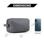 BAGSMART Toiletry Bag for Men, Travel Toiletry Organizer Dopp Kit Water-resistant Shaving Bag for Toiletries Accessories, Door Room Essentials,Grey-basic