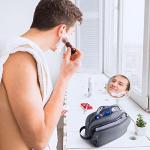 BAGSMART Toiletry Bag for Men, Travel Toiletry Organizer Dopp Kit Water-resistant Shaving Bag for Toiletries Accessories, Door Room Essentials,Grey-basic