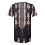 Summer Tops for Women 2025 Trendy Boho Floral Print Tunic Shirts Short Sleeve Button v Neck Tshirt Casual Loose Blouse Ladies Tops and Blouses Summer Brown S