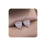 Lightning+Deals of Today Prime+Clearance Diamond Stud Earrings for Women Amaon+Prime Cute Heart Hypoallergenic Stud Earrings with Cubic Zirconia Trendy Valentines Day Birthday Gifts