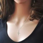 Lightning+Deals of Today Prime 925 Sterling Silver Cross Necklace for Women Sales Today Clearance Prime Only Infinity Necklace 14K Gold Plated Heart Jewelry for Easter Or Holiday