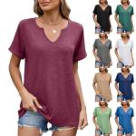 Lightning+Deals of Today Prime 2025 2025 Womens Summer Tops Short Sleeve V-Neck T Shirts Casual Basic Tees Trendy Clothes My Recent Orders Placed by me