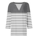 Lightning+Deals of Today Prime 2025 Day Deals 3/4 Length Sleeve Womens Tops Henley Shirts for Women V Neck Summer Trendy 2025 Women's Work Clothes Business Casual Ladies Fashion Outfits