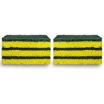 Amazon Basics Cleaning Sponges, Multipurpose, Heavy Duty Scrub Sponges, Yellow/Green, 6-Pack