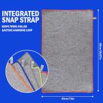 Vnoss Microfiber Quick Dry Gym Towel, Silver ION Odor-Free Absorbent Fiber, Fast Drying, Men & Women Workout Gear for Body Sweat, Working Out, Towels, 5 Pack,16 * 26.8Inch