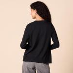 Amazon Essentials Women's Lightweight Crewneck Cardigan Sweater (Available in Plus Size), Black, X-Large