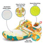 XIHALOOK Hiking Water Sports Shoes Womens Mens Quick Dry Barefoot for Pool Beach Surf Walking Waterpark Beige Yellow, 9 Women/7.5 Men