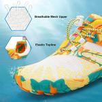 XIHALOOK Hiking Water Sports Shoes Womens Mens Quick Dry Barefoot for Pool Beach Surf Walking Waterpark Beige Yellow, 9 Women/7.5 Men