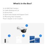 ONWOTE 4K 8MP UltraHD PoE IP Security Camera, AI Human Vehicle Detection, 3840x2160 8 Megapixels, 134° FoV, Video Audio, Indoor Outdoor, Commercial Wired Camera for Business, Add-on to PoE NVR System