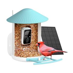 NETVUE by Birdfy Smart Bird Feeder with AI Camera Solar Powered, 2MP Wireless Wildbird Watching, Live Stream & Night Vision, Auto-Capture & Notify, Collection & Cloud Storage (AI by Subscription)