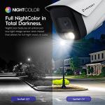 Amcrest UltraHD 4K (8MP) IP PoE AI Camera, FOV 129°, 49ft Color Nightvision, Security Outdoor Bullet Camera, Human & Vehicle Detection, Active Deterrent, 4K @15fps, IP8M-2796EW-AI (White)