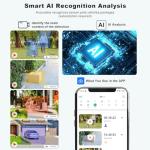 2K Security Cameras Wireless Outdoor, WiFi Battery Powered Indoor Camera for Home Security with AI Motion Detection, Spotlight, 2-Way Talk, Siren, IP65, Cloud/SD Storage - 4 Pack