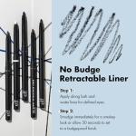 e.l.f. No Budge Retractable Eyeliner, Creamy, Ultra-Pigmented & Waterproof, Creates Bold & Defined Lines, Vegan & Cruelty-Free, Black