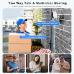 2K Security Cameras Wireless Outdoor, WiFi Battery Powered Indoor Camera for Home Security with AI Motion Detection, Spotlight, 2-Way Talk, Siren, IP65, Cloud/SD Storage - 4 Pack