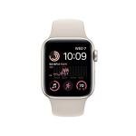 Apple Watch SE 2nd Gen (GPS, 40mm) - Starlight Case with Starlight Sport Band S/M (Renewed)