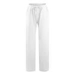 Lightning+Deals Womens Linen Pants Casual Loose Wide Leg Pants High Elastic Waist Drawstring Flowy Palazzo Pants Summer Beach Pants Womens High Waisted Pants White M