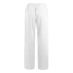 Lightning+Deals Womens Linen Pants Casual Loose Wide Leg Pants High Elastic Waist Drawstring Flowy Palazzo Pants Summer Beach Pants Womens High Waisted Pants White M