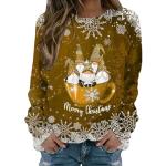 Nantdog Lightning+Deals Of Today Prime Lighting Deals Ugly Christmas Sweater Women Christmas Tree Sweatshirts Long Sleeve Crew Neck Holiday Merry and Bright Sweatshirt Christmas Sweatshirt