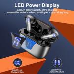 ZIUTY Wireless Earbuds Bluetooth Headphones, 50H Playtime Ear Buds with Mic, LED Digital Display Charging Case, IPX7 Waterproof, Deep Bass Stereo, in-Ear Earphone for iPhone Andriod Phone