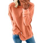 Local Store Orders deals of the day lightning+deals today prime outdoor Sweatshirt for Women Fall Long Sleeve Pullover Tops Trendy Casual Loose Basic Tunic Blouse women's clothing sale e-Orange Large
