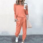 2 Piece Outfits for Women Sweatsuit Long Sleeve Pullover Top with Jogger Sweatpants Fall Fashion Loungewear Set