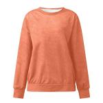Local Store Orders deals of the day lightning+deals today prime outdoor Sweatshirt for Women Fall Long Sleeve Pullover Tops Trendy Casual Loose Basic Tunic Blouse women's clothing sale e-Orange Large
