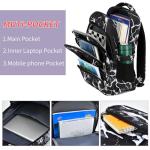 Yvechus Camo Backpack Set with Lunch Bag Lightweight Waterproof School Backpack Bookbag for Boys Girls (A-Style Lightning Black)