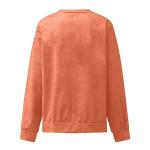 Local Store Orders deals of the day lightning+deals today prime outdoor Sweatshirt for Women Fall Long Sleeve Pullover Tops Trendy Casual Loose Basic Tunic Blouse women's clothing sale e-Orange Large