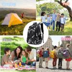 Yvechus Camo Backpack Set with Lunch Bag Lightweight Waterproof School Backpack Bookbag for Boys Girls (A-Style Lightning Black)