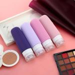 Mrsdry Travel Bottles for Toiletries, Tsa Approved 3oz Portable Travel Bottles, BPA Free Leak Proof Squeezable Silicone Travel Size Containers, Travel Accessories with Clear Toiletry Bag (4 Pack)