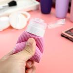 Mrsdry Travel Bottles for Toiletries, Tsa Approved 3oz Portable Travel Bottles, BPA Free Leak Proof Squeezable Silicone Travel Size Containers, Travel Accessories with Clear Toiletry Bag (4 Pack)