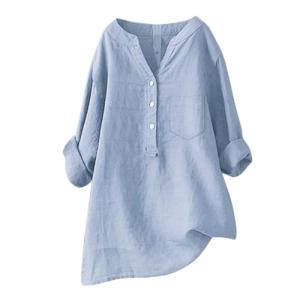 Linen Gauze Shirts for Women, Today Deals Prime Clearance,Lightning # Deals of Today Prime,Amazon Subscriptions On My Account,Return Item, Today Deals Prime Home,Prime,Prime, C-Sky Blue