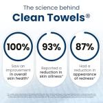 Clean Skin Club Clean Towels XL®, 100% USDA Biobased Face Towel, Disposable Face Towelette, Eczema Association Accepted, Makeup Remover Dry Wipes, Ultra Soft, 50 Count