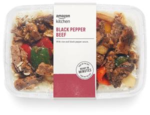Amazon Kitchen, Black Pepper Beef, Single Serve Meal, 12 Oz