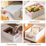 Linen Closet Organizers And Storage, 4 Pack Closet Storage Bins Linen Closet Baskets for Closet Organization Foldable Closet Organizer Bins with Clear Window For Organizing Clothing, Jeans, Shelves