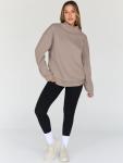 Trendy Queen Womens Oversized Sweatshirts Turtleneck Pullover Long Sleeve Hoodies Tops Fall Fashion Outfits 2025 Clothes CoffeeGrey M