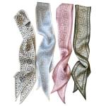 TEBIEKOY 4Pcs Fashion Scarves for Women, Multifunctional Boho Scarves Headbands Satin Scarf for Bag Hair Accessories