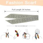 TEBIEKOY 4Pcs Fashion Scarves for Women, Multifunctional Boho Scarves Headbands Satin Scarf for Bag Hair Accessories