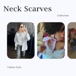 TEBIEKOY 4Pcs Fashion Scarves for Women, Multifunctional Boho Scarves Headbands Satin Scarf for Bag Hair Accessories