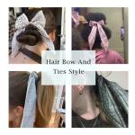 TEBIEKOY 4Pcs Fashion Scarves for Women, Multifunctional Boho Scarves Headbands Satin Scarf for Bag Hair Accessories