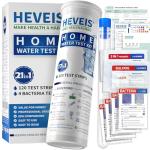 21-in-1 Home Drinking Water Testing Kit - 120 Strips + 4 Bacteria Tests - Tap and Well Water Test Kit, Easy to Test and Read for Hardness, Lead, Iron, Fluoride, pH, Copper, Bacteria and More