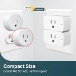 Linkind Matter Smart Plug, Work with Apple Home, Siri, Alexa, Google, SmartThings, Smart Outlet 15A/1800W Max, Smart Home Automation, APP Remote Control,Timer&Schedule, 2.4G Wi-Fi Only, 4 Pack