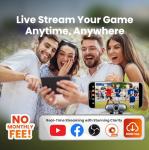 XbotGo Chameleon AI Auto Sports Action Camera - 4K 60FPS Soccer Camera and Basketball Tracking Camera for Team Sports, Live Streaming, No Subscription, Works with iOS & Android (Lemon Green)