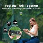 XbotGo Chameleon AI Auto Sports Action Camera - 4K 60FPS Soccer Camera and Basketball Tracking Camera for Team Sports, Live Streaming, No Subscription, Works with iOS & Android (Lemon Green)