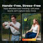 XbotGo Chameleon AI Auto Sports Action Camera - 4K 60FPS Soccer Camera and Basketball Tracking Camera for Team Sports, Live Streaming, No Subscription, Works with iOS & Android (Lemon Green)