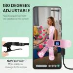 Aylthyo Auto Clicker for Smart Phone, Phone Screen Device Speed Clicker for iPhone iPad Apps, Fast Click Simulation Finger Continuous Click for Tiktok, Live Broadcasts Likes, Lightning Deal, Reward Task, Plug and Play (Pink)